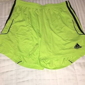 LIME GREEN ADIDAS SHORTS